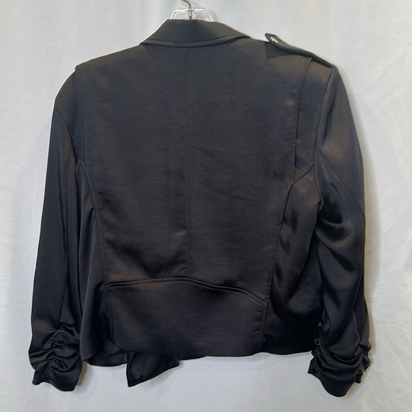 Generation Love Colleen Satin moto lightweight black jacket.  Size L.  EUC - Picture 3 of 5